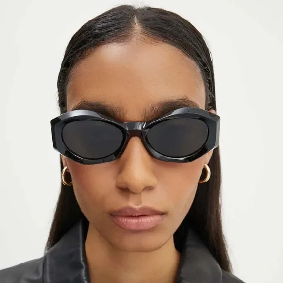 VERSACE スクエアフレムサンクラス 0VE4478U GB187 VERSACE VE4478U GB1 87 Black Grey Women's 55 mm Sunglasses